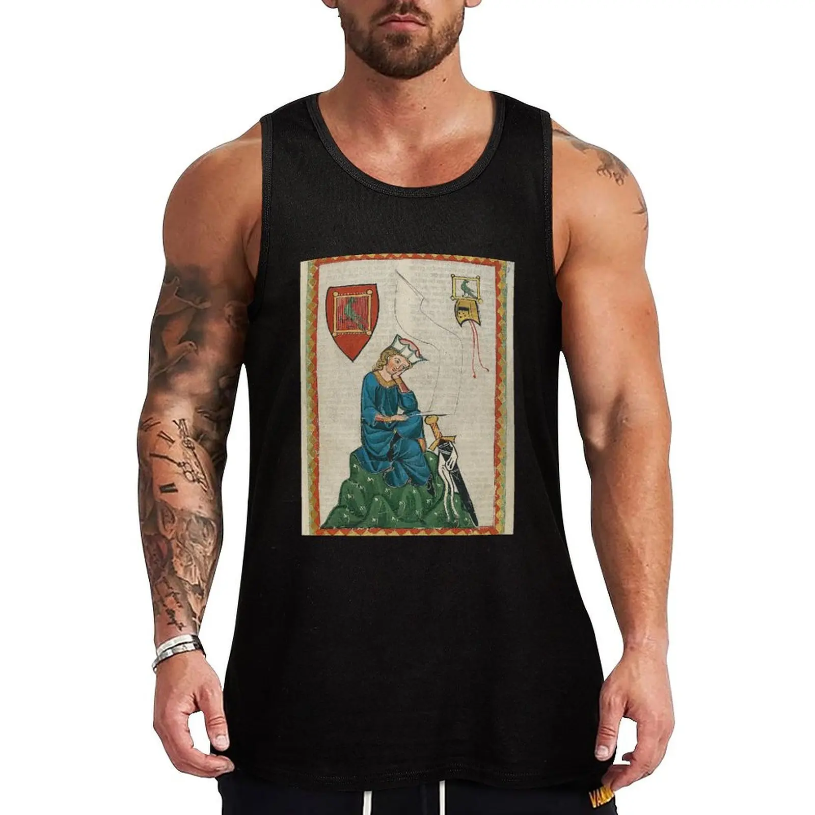 Walther von der Vogelweide... medieval German knight and poet Tank Top Short sleeve t shirts t-shirt Men's t-shirts man