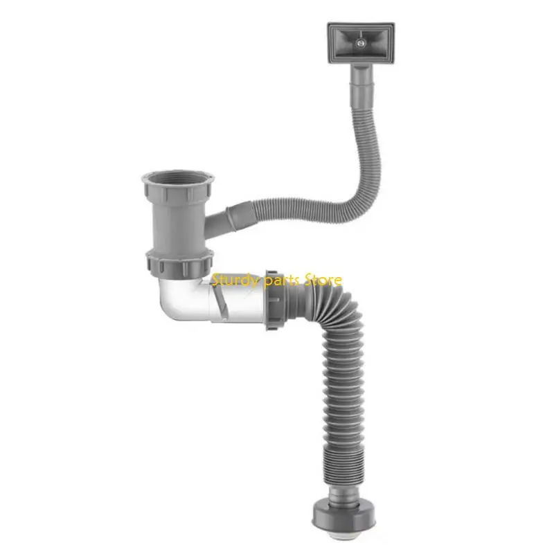 

97QC Leakage Proof Kitchen Sink Y Strainer Connector Thread Waste Outlet Fittings with Input Dishwasher Hose Attachment