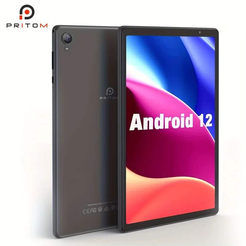 

Планшет Pritom 10,1 дюйма, Android 12, 4 ГБ, расширяемая ОЗУ, 32 ГБ ПЗУ, 6000 мАч, четырехъядерный процессор, 1280x800, IPS, двойная камера, двойной Wi-Fi