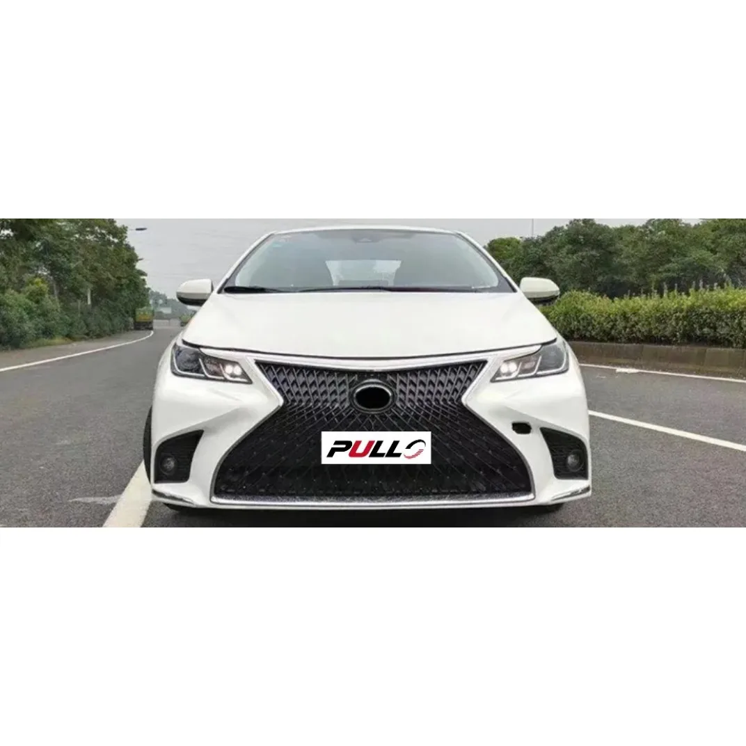 car body system modified car bumpers grille exhaust pipes for Corolla 2019-2021 upgrade to for Lexus LS style body kit