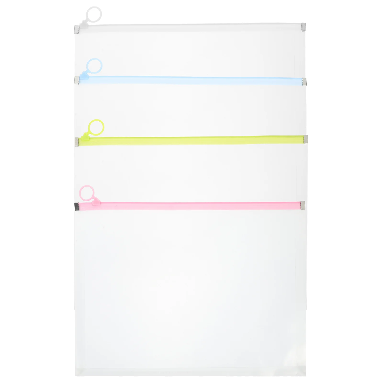 Cartelle Manila da 4 pezzi File da appendere colorato con tasche Organizer in plastica trasparente