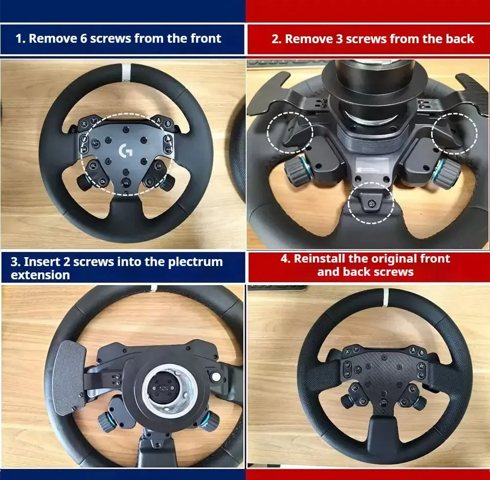 Simulated Racing Game Steering Wheel 13inchs Wheel GT Replacement For Logitech RS RS50 Hub