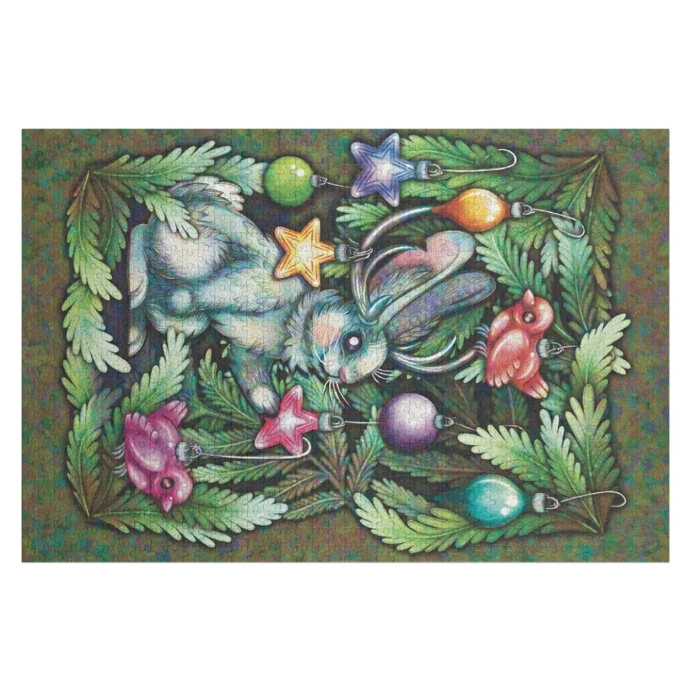 

Jackalope Yule by hyasynth Jigsaw Puzzle Custom Name Wood Customized Photo Photo Custom Personalized Gift Married Puzzle