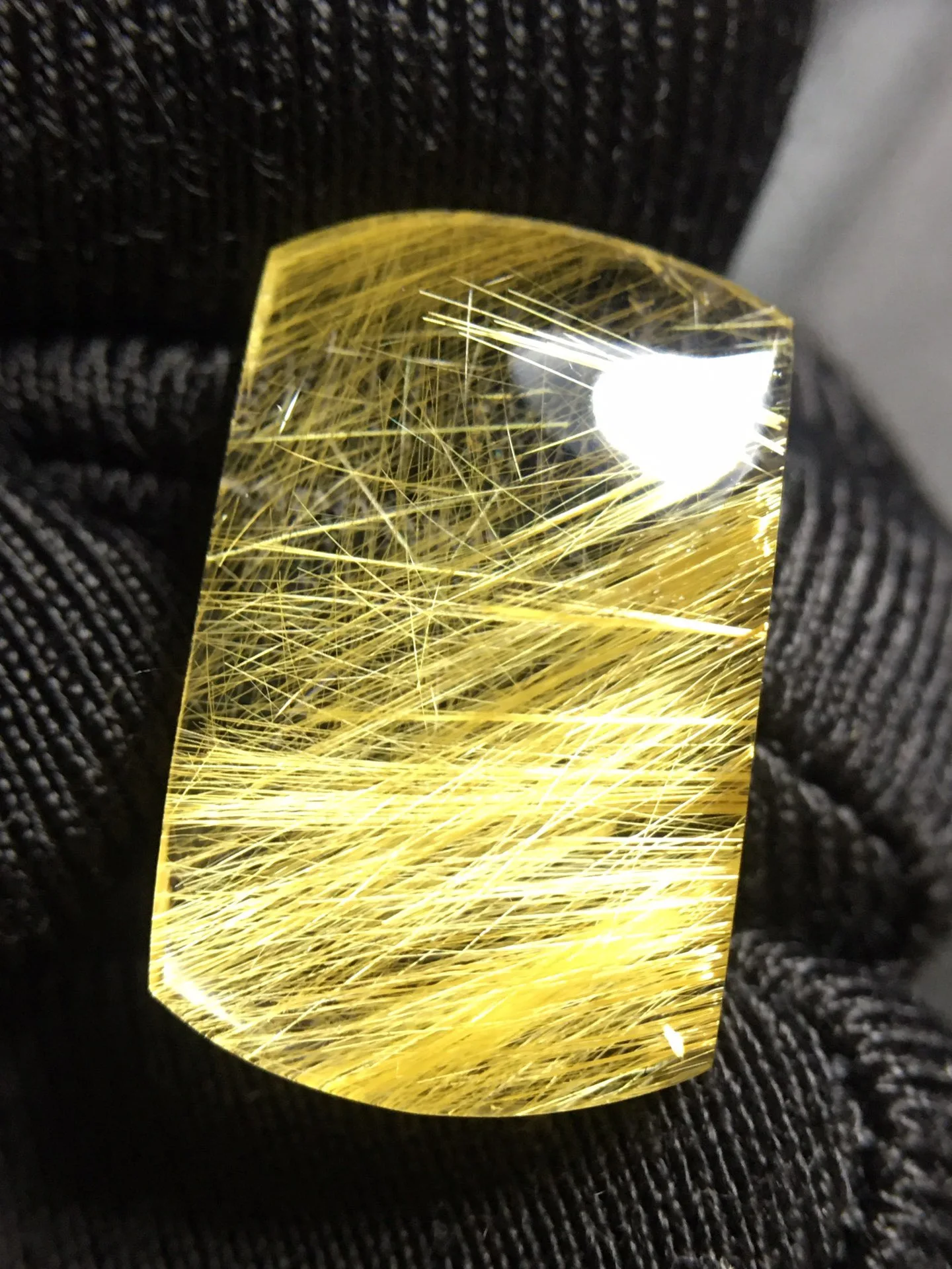 Natural Gold Rutilated Quartz Rectangle Pendant 18*11*5mm Rutilated Quartz Flower Men Women Brazil AAAAAAA