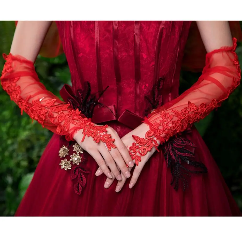 Party Clothing Accessories Stage Gloves Events Activities Dress Evening Party Gloves Long Finger Mittens Wedding Bridal Gloves