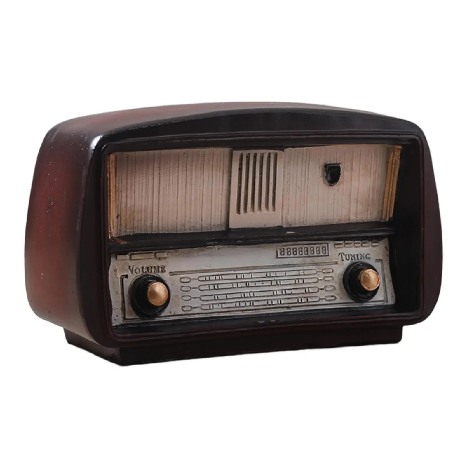 Vintage Radio Ornament Desktop Decor Gift Radio Model Statue