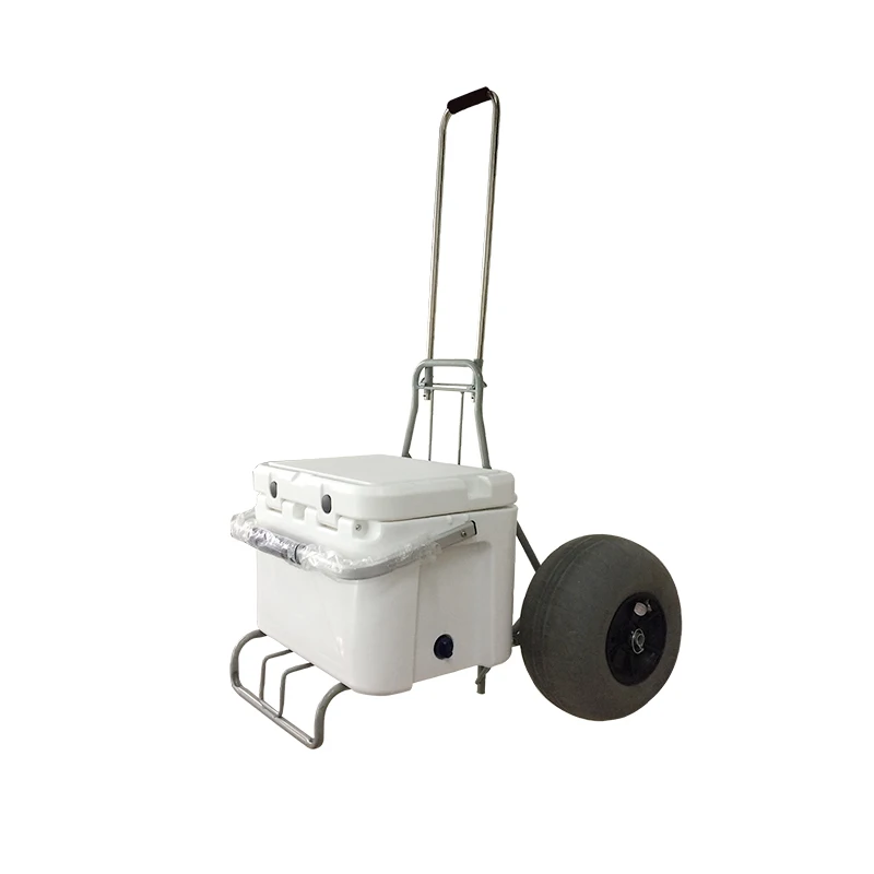 Folding Beach Utility Cart with Inflatable Wheels  Platform Structure Wagon Trolley