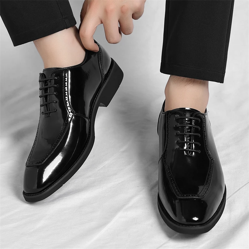 

Autumn New Men Genuine Leather Business Dress Shoes Luxury Brand Leather Oxford Shoes High-quality Walking Leisure Driving Shoes