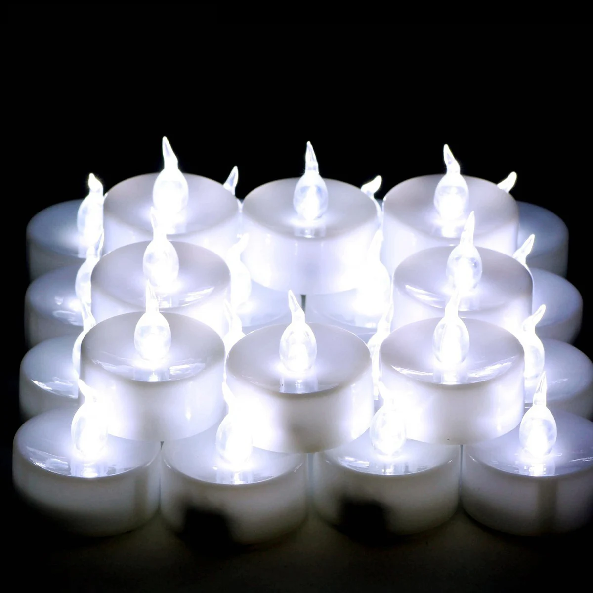 

48 pcs White LED Electronic Candles Flameless Lights Flickering Powered LED Lighting Solution