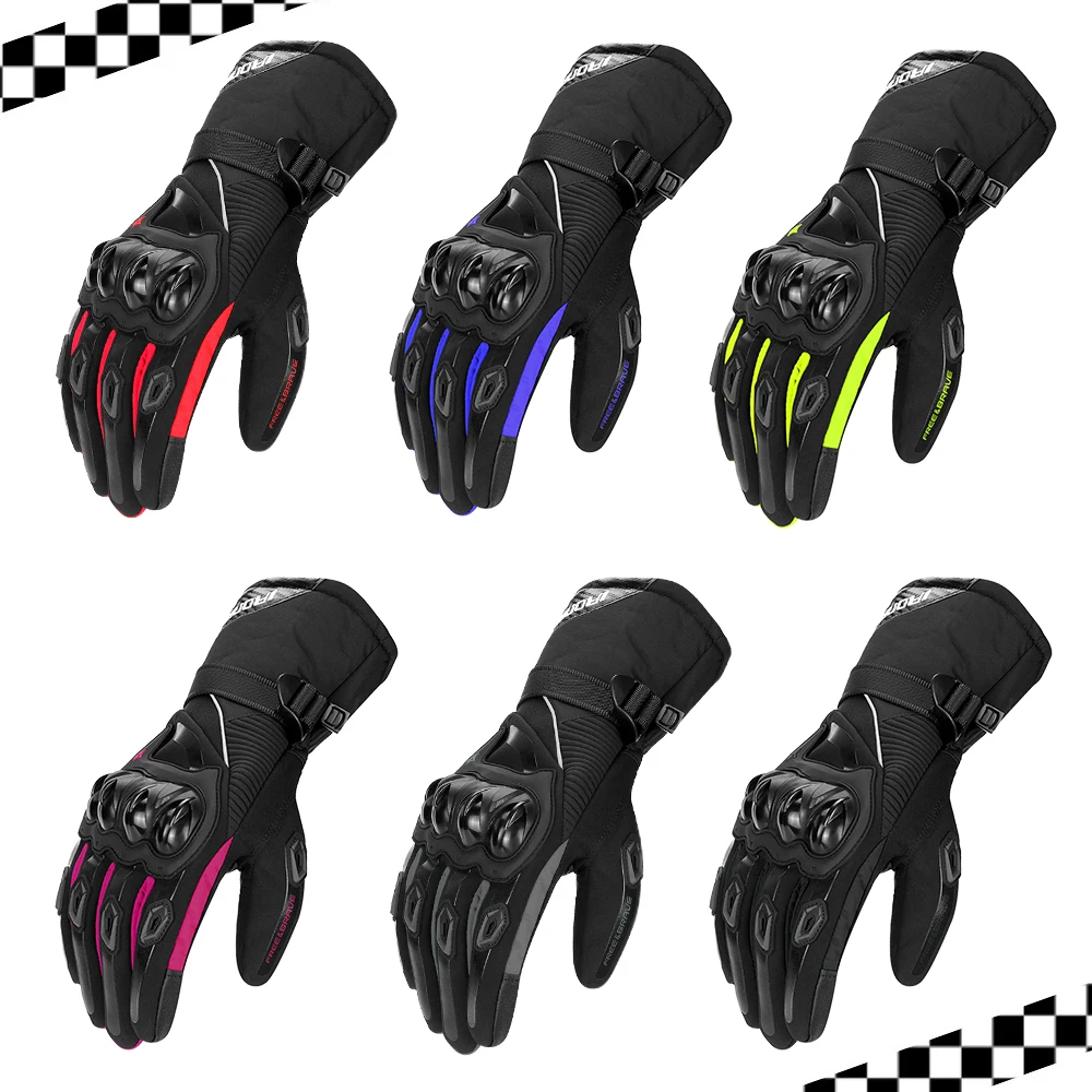 

Full-finger Motorcycle Gloves Winter Thickened Velvet Outdoor Riding Moto Motocross Gloves Windproof Waterproof Anti-slip Gloves