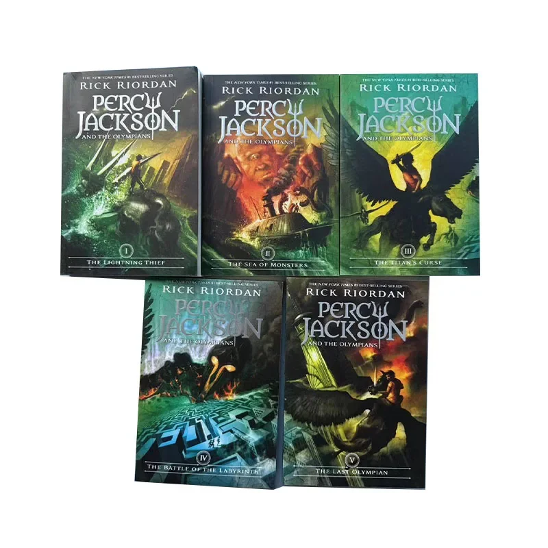 Imagem -03 - Percy Jackson & The Olympians Inglês Original Novel Livros Conjuntos de Livros Ilustrados Inglês para Crianças Livros por Conjunto