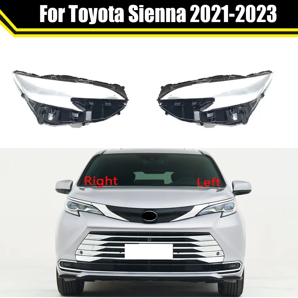 

Headlight Cover For Toyota Sienna 2021 2022 2023 Car Front Headlamp Head Lamp light Lampshade Lampcover Auto Glass Lens Shell