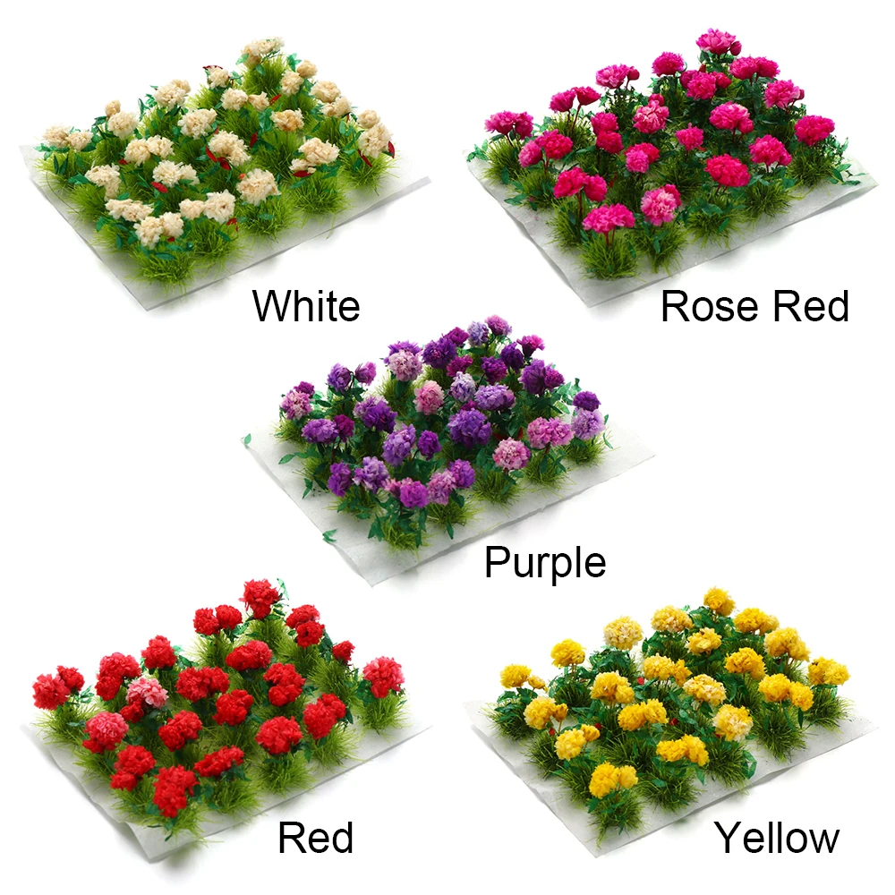 

Miniature Flower Cluster Static Grass Tufts Micro Landscape Scene Model Sand Table Layout Garden Wargame Material Accessories