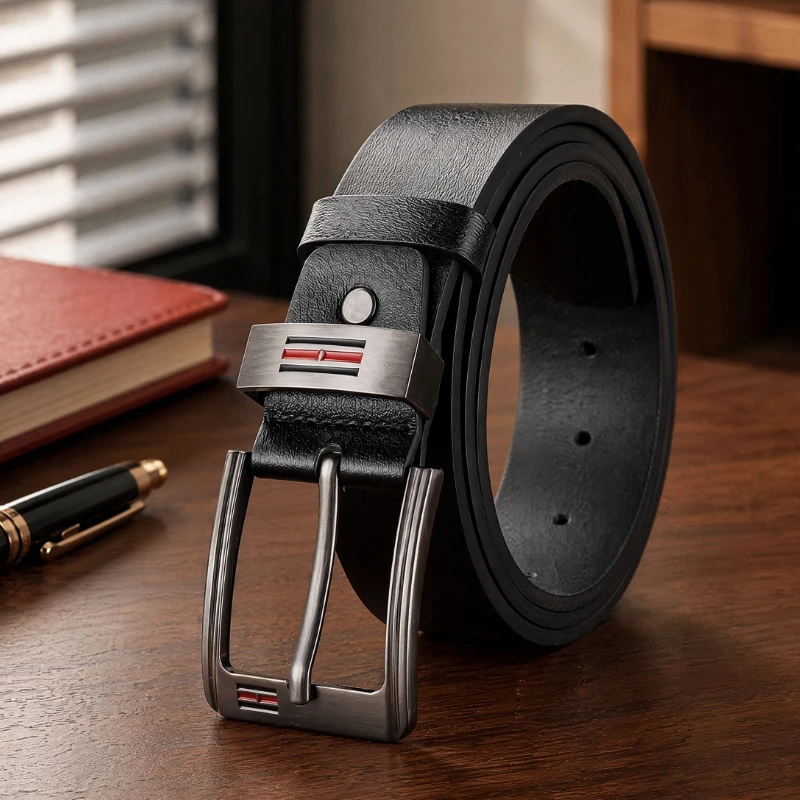 New Men's Belt High Quality Buckle Jeans PU Casual Belts Business Cowboy Waistband Male Fashion Designer Men Belt