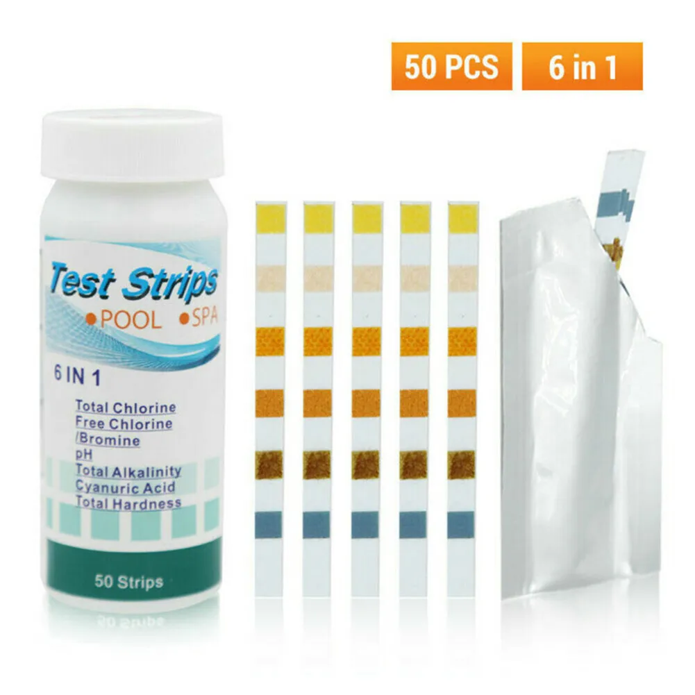 Spa Test Strips Spas Swimming Pool Tester Testing Outdoor Living PH Paper Pools Tub 50Pcs Water Yard Dip Garden