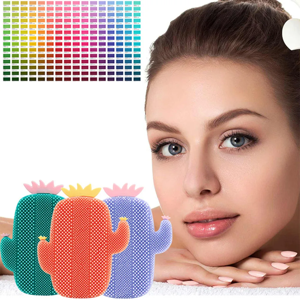 Portable Silicone Cactus-shape Face Wash Brush Safe Personalized Lightweight Foamy Stuff Brush for Face Cleaning Skin Care