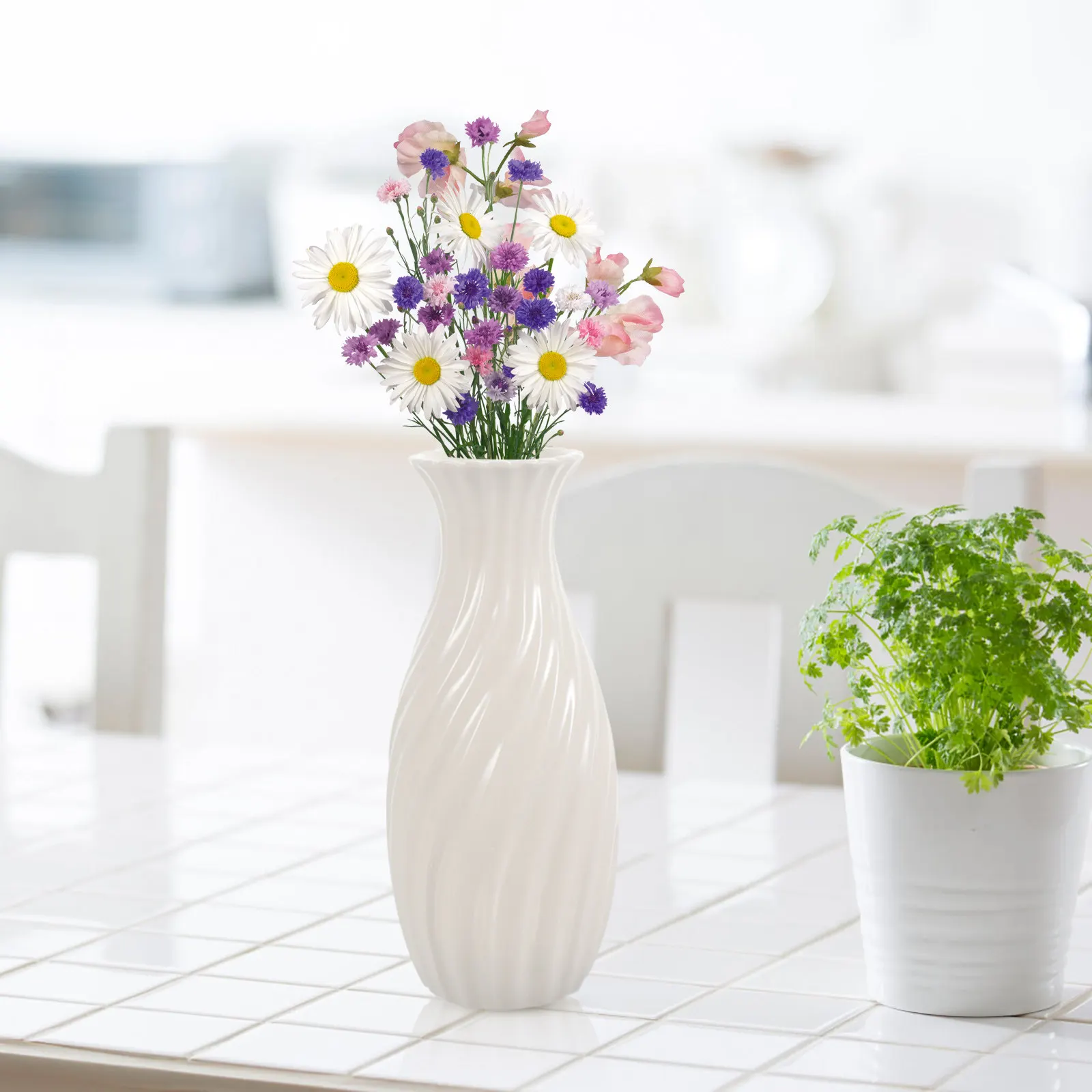 

Стильная керамическая ваза для цветов: настольный декор, экологичная, без запаха, креативный дизайн для дома, офиса, торгового центра