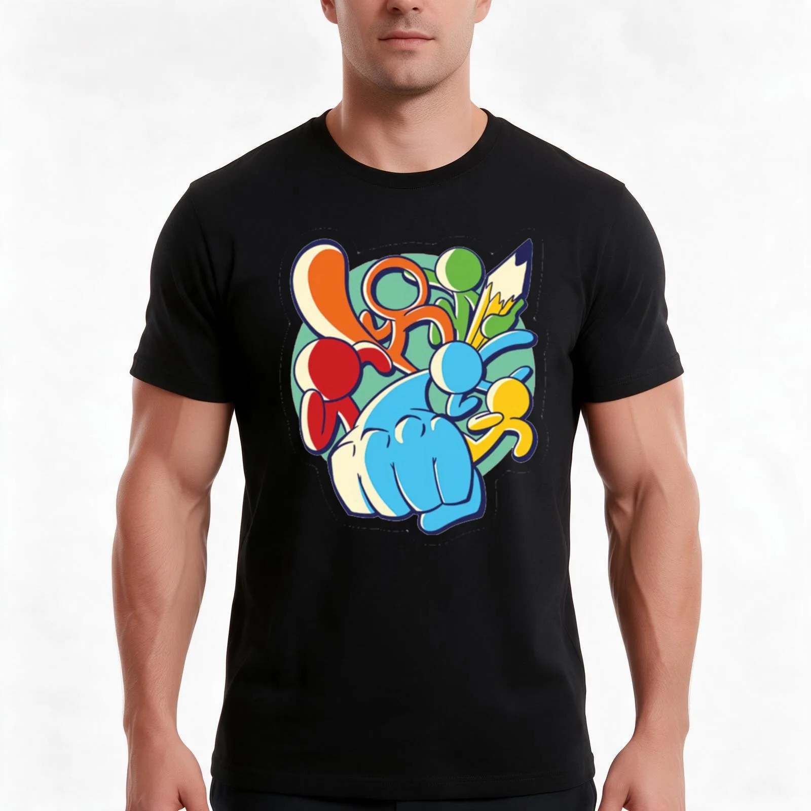 alan becker gaming gift T-Shirt, Summer Casual Cotton Tee, Oversized Streetwear Tops, Vintage Graphic Print, Unisex Men Women