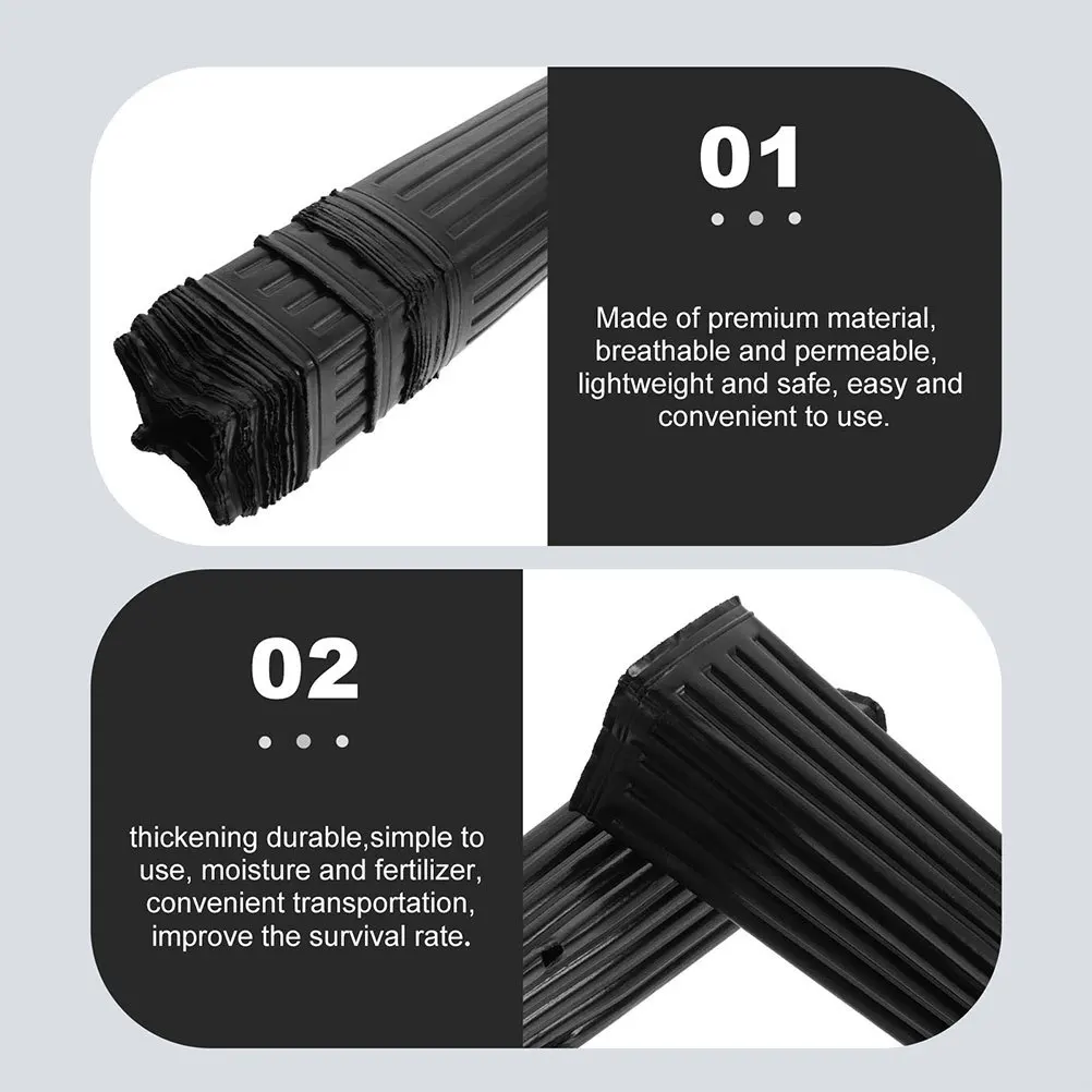 

60pcs Thickened Pp Tree Pots Outdoor Garden Nutrition Cup Planting Nursery Starter Containers Flower Vegetable Grow Cups