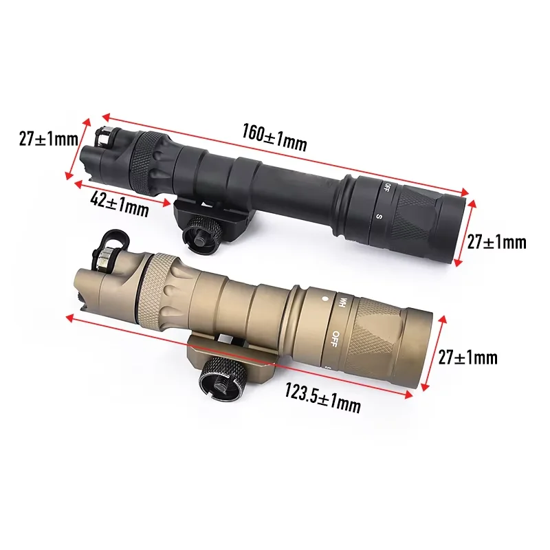 WADSN Strobe Flashlight Metal Tail Cap 300W 600W Light with Dual Function Switch Outdoor Hunting Gear CS Spotlight Torch - view 5