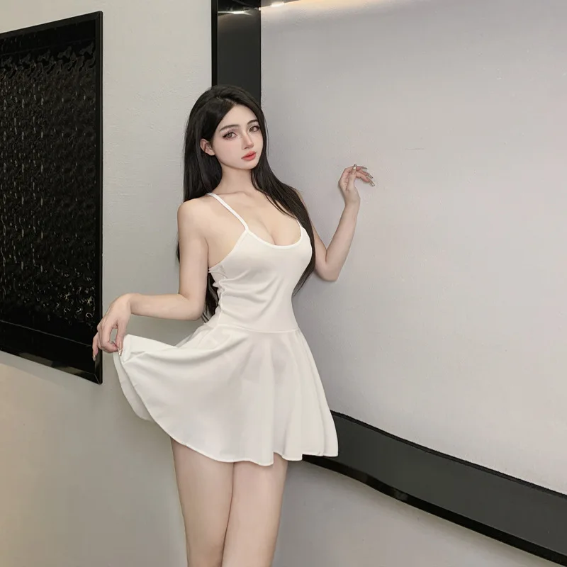 Erotic Hot Sexy Costume Teddy Baby Doll Naked Woman Sleepwears Open Crotch Bra Exotic Underwear Pajamas Lace Dress Sexy Lingerie