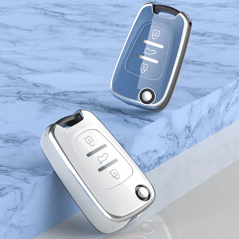 

For Hyundai i20 i30 ix20 ix25 ix35 Elantra Accent TPU Car Key Case Cover For Kia Sportage Rio 3 Soul Optima Ceed Pro K5 K2 Pride