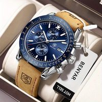 BENYAR Men Watches Brand Luxury Silicone Strap Waterproof Sport Quartz Chronograph Military Watch Men Clock Relogio Masculino