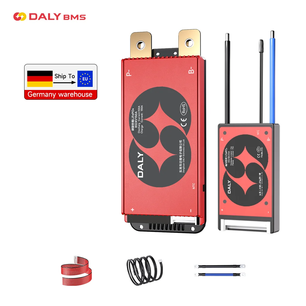 Daly BMS Lifepo4 BMS 3S 4S 8S 13S 14S 16S 24S 12V 24v 36v 48v 60V 72V 100A 120A 150A 200A 250A 300A 500A with NTC 18650 Battery