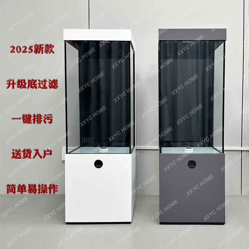 

MMLJY-*Vertical fish tank water-free self-circulation floor-to-ceiling bottom filter small integrated ecological tank viewing