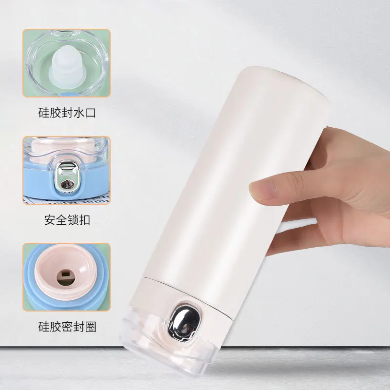 420ml Kids' 304 Stainless Steel Insulated Cup, Pastel Bounce Lid Flask with Carry Strap for School