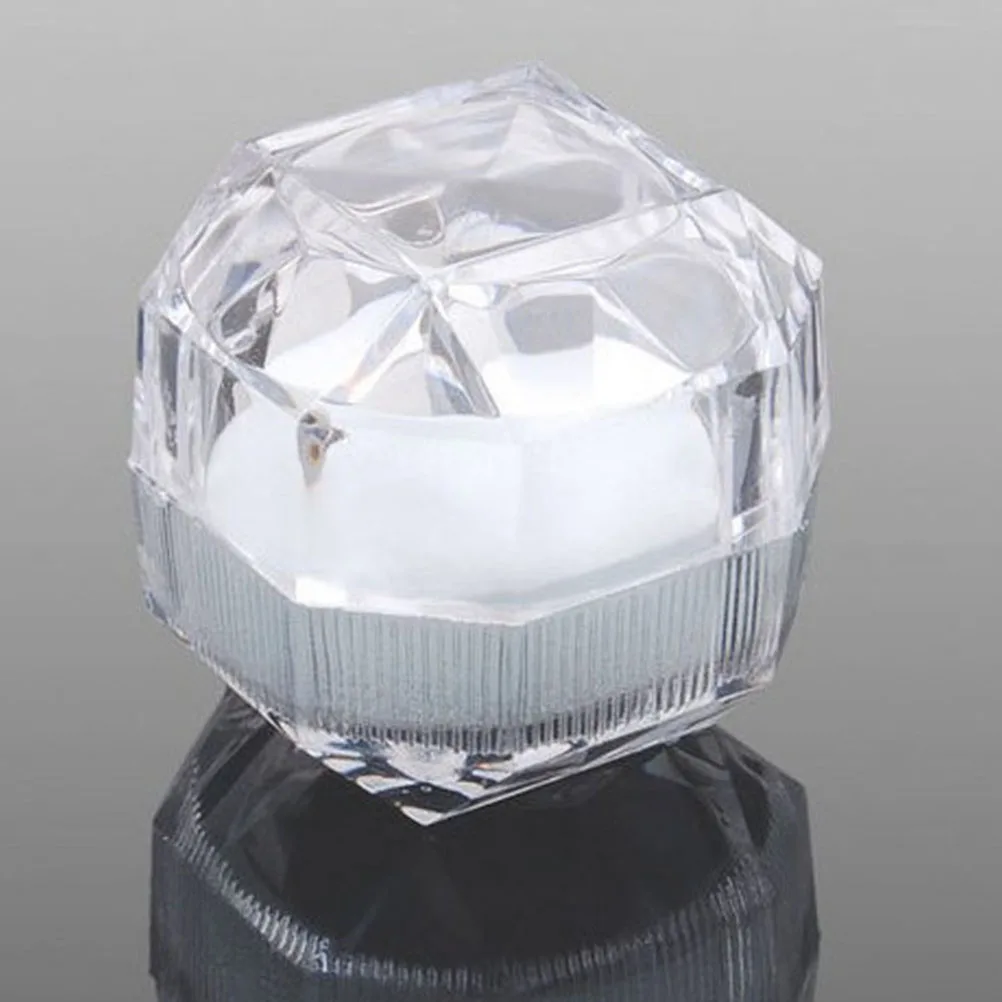 

10 Pcs Crystal Jewelry Box Safe Storage Couple Rings Diamond Earrings Necklace Gifts Wedding Anniversary Birthday Proposal