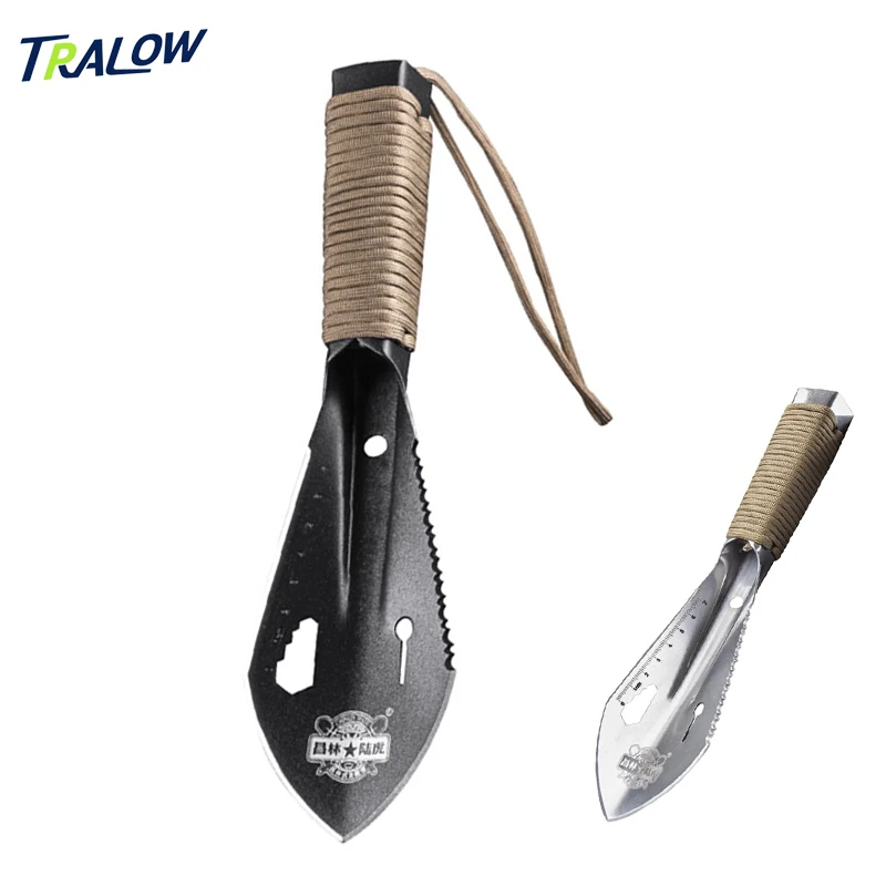 

TRALOW 1PC Stainless Steel Multifunctional Engineer Shovel Portable Outdoor, Suitable for Digging, Planting, Weeding,Camping