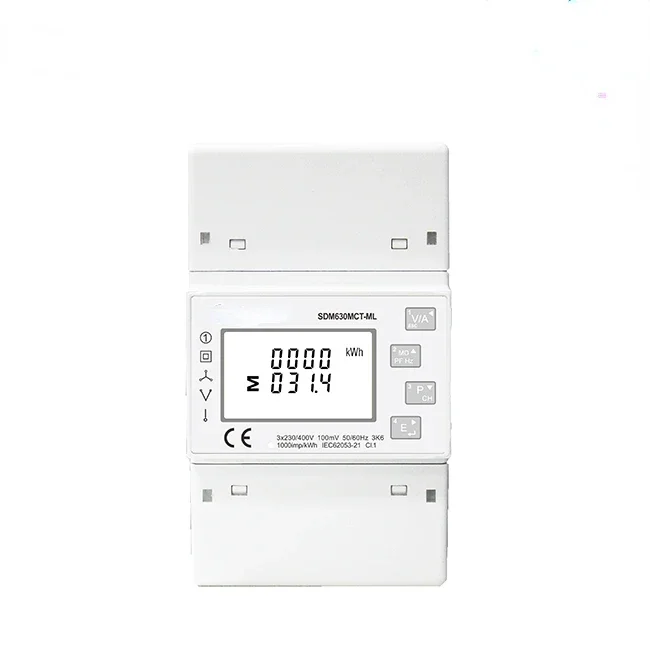 SDM630MCT-ML-TCP Ethernet Modbus TCP IP Input Power Analyzer, Multi function Din Rail Electricity Meter