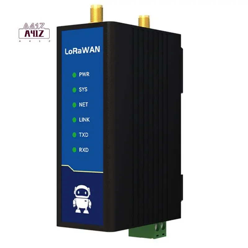 Беспроводной модем A41Z-2.4G SX1302 LoraWAN Half Duplex E870 27 дБм, дальность 3 км, PA+LNA, удаленное обновление, NTP, 