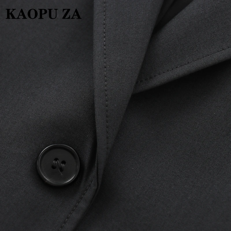 KAOPU ZA 2024 Nowa jesienna moda damska Oversized Suit Jacket Black Blazer Loose Fit Double Button Office Coat