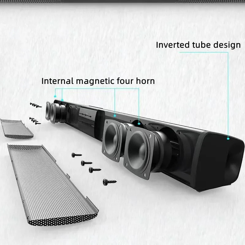 40W 4D Surround Soundbar Computer Speakers Wired Stereo Subwoofer Sound Bar for Laptop PC Home Theater TV Aux Speaker