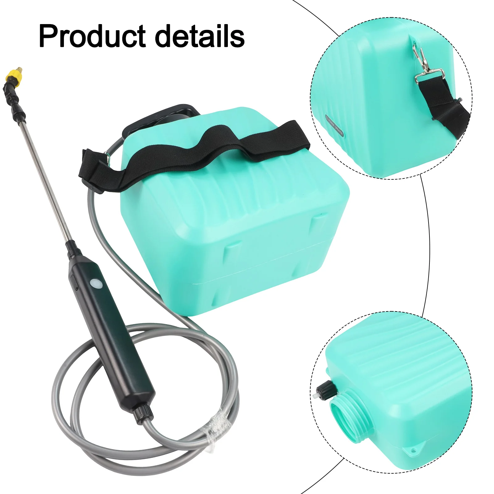 

Садовый опрыскиватель объемом 5 л с USB-зарядкой, ручкой и 3 насадками для индивидуальной настройки распыления