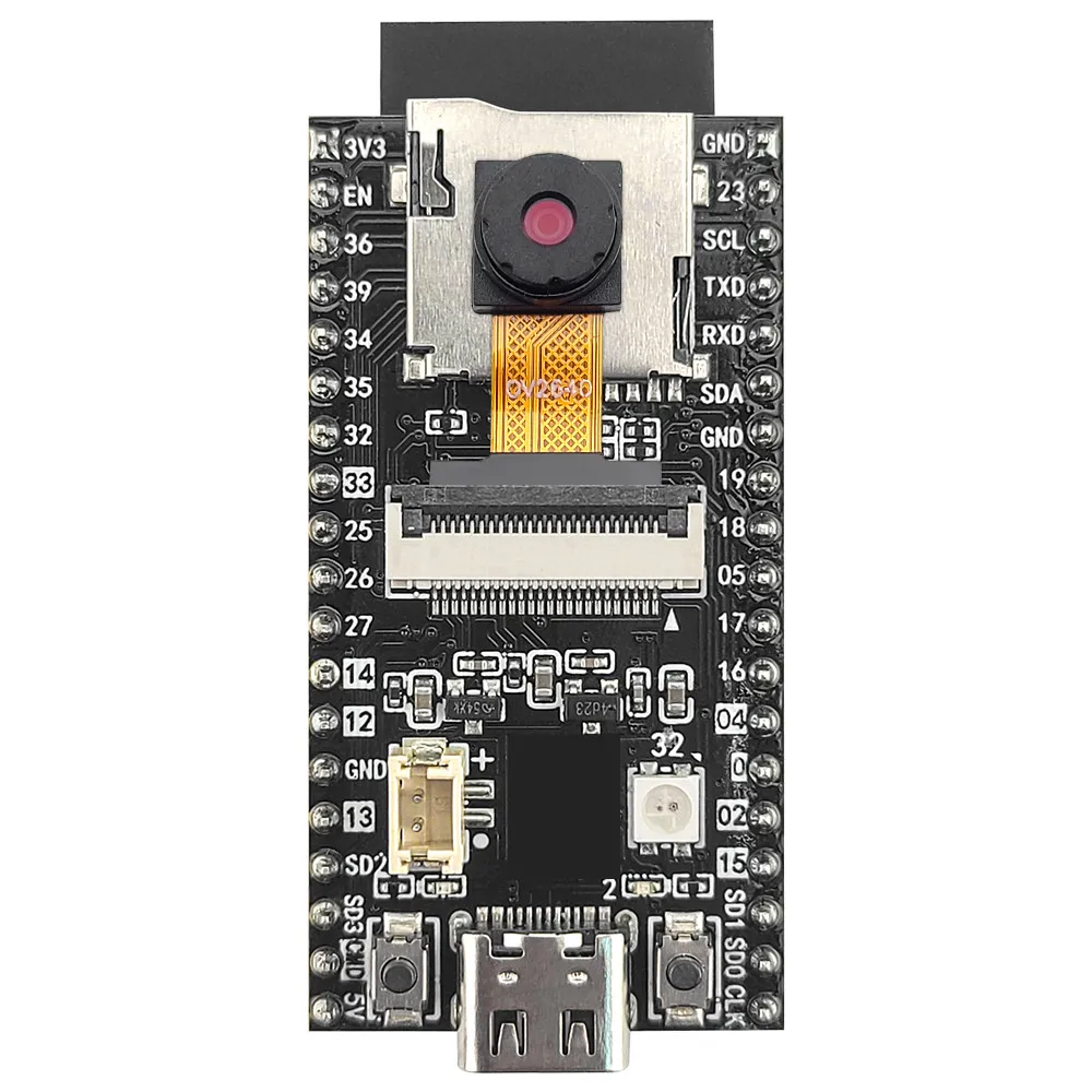 Płytka rozwojowa ESP32 CAM z modułem kamery OV2640, gniazdem TF, portem baterii, anteną ESP32-S Extend 2.4G, 4MB Flash, 8MB PSRAM — zdjęcie produktu 2