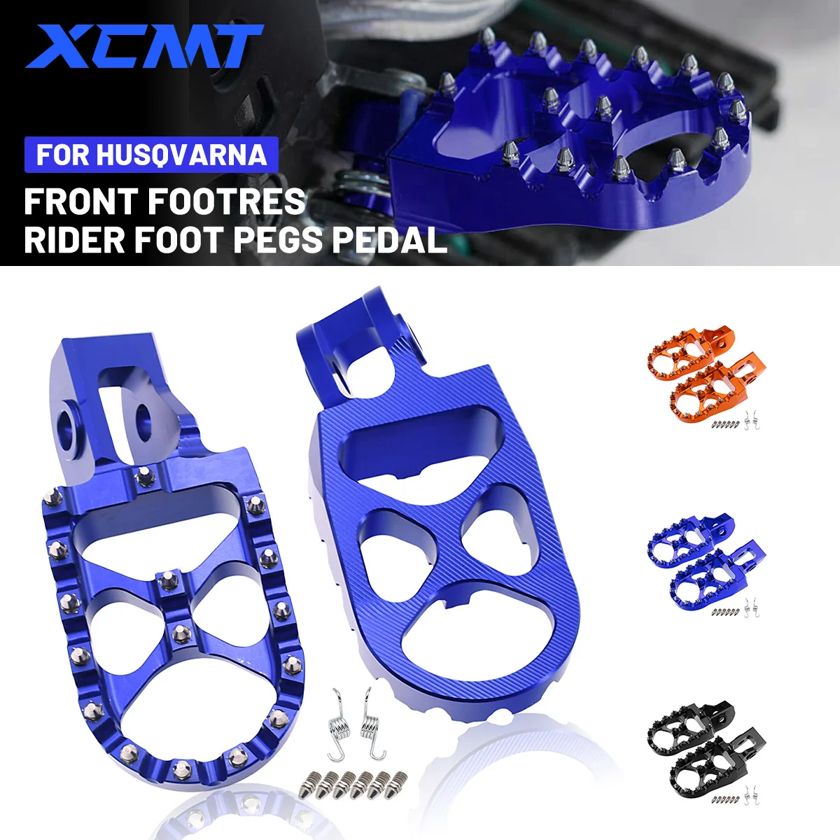 

CNC Foot Peg Footrest Footpeg Pedals For Husqvarna TE FE TX FX TC FC 125 200 250 300 350 400 450 500 EXC EXCF SX XC 2017-2023