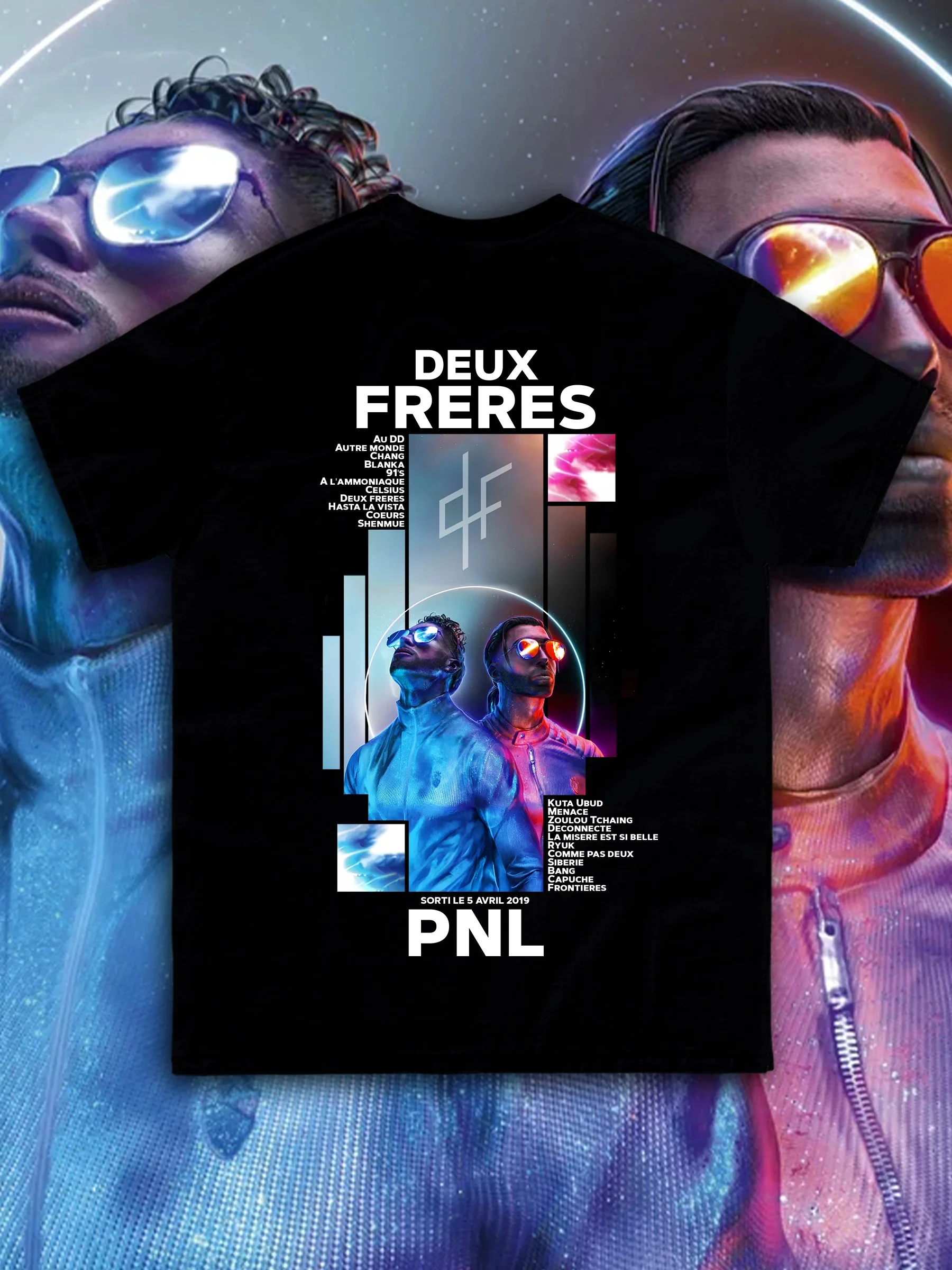 Camiseta Le Monde Chico, Camiseta con Estampado Gráfico del Álbum PNL del Rapero Francés, Camiseta de Moda Hip Hop para Hombre y Mujer, Camiseta de Manga Corta, Ropa Urbana