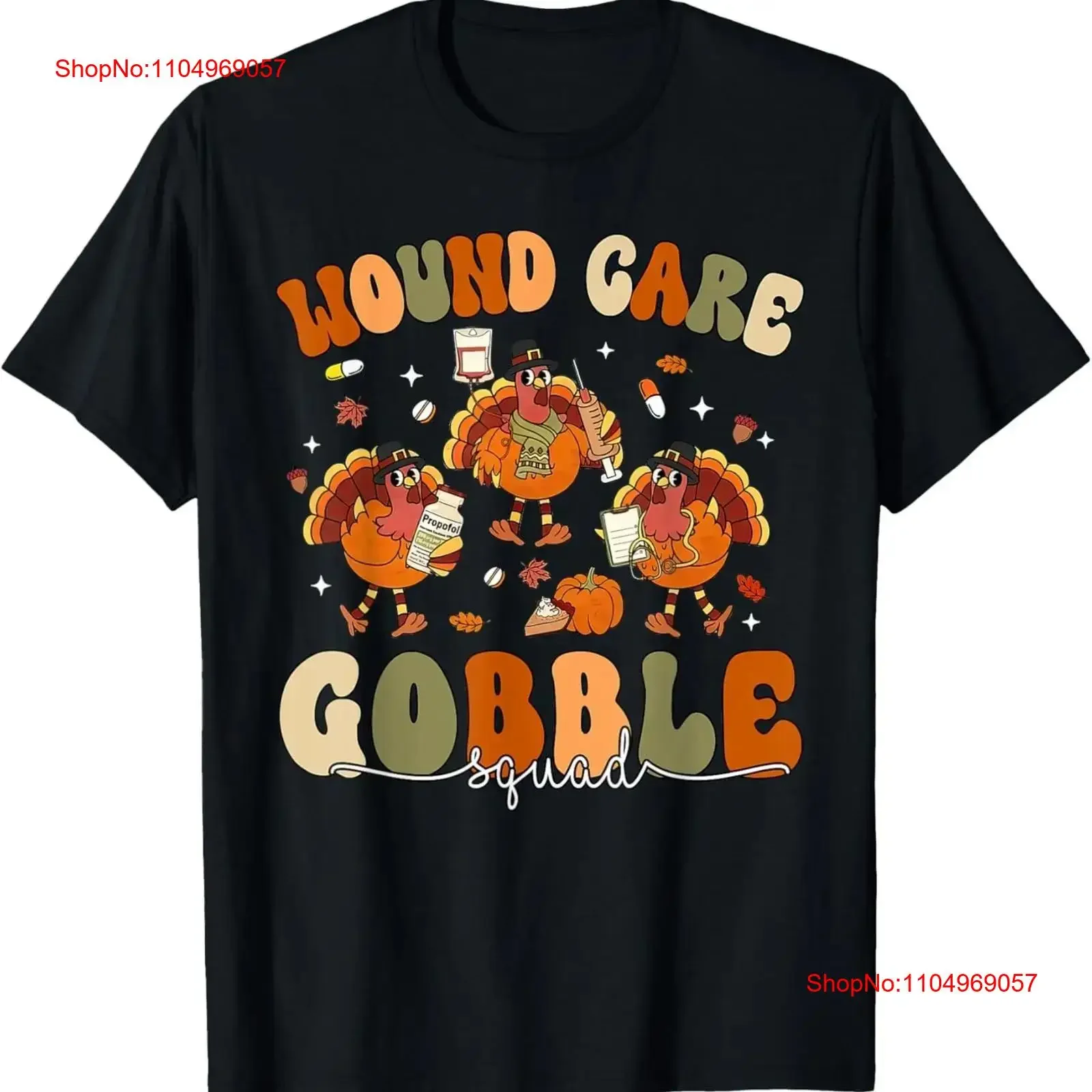 

Wound Care Турция Gobble Squad Специалистская футболка на День Благодарения винтажная стираная дизайнерская одежда Повседневная дышащая растянутая одежда