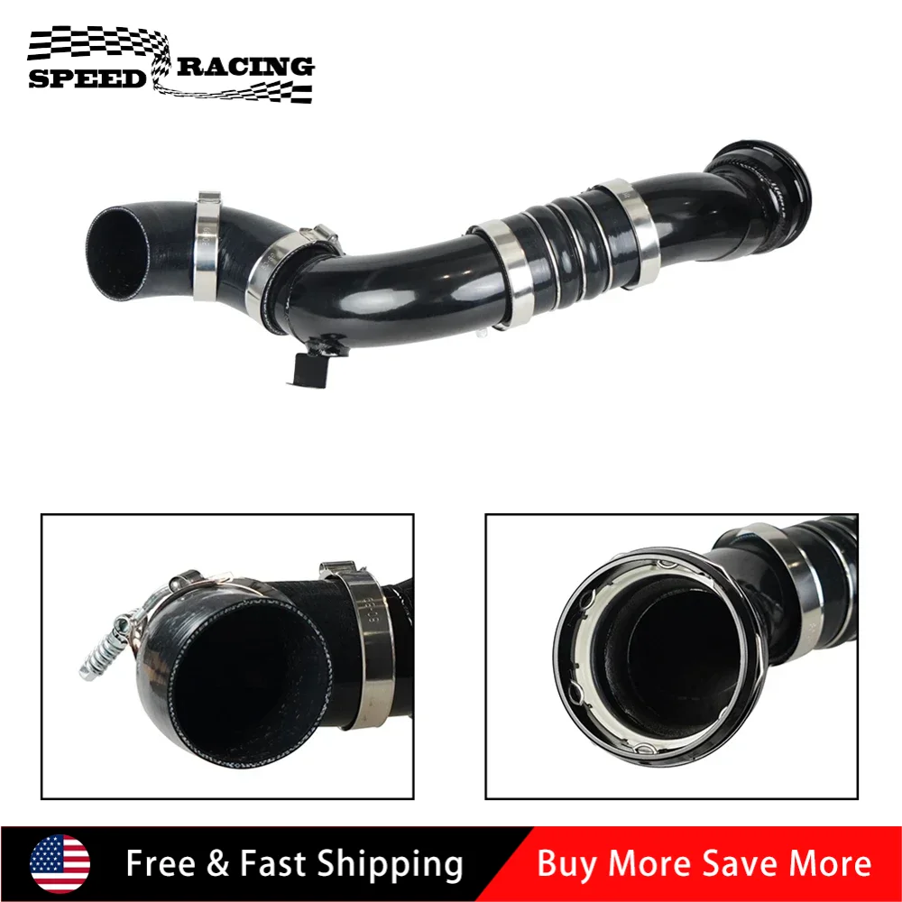 

667-300 Высокотемпературный комплект труб интеркулера из нержавеющей стали с холодной стороны, совместимый с моделями Ford 2011-2016 6,7 л, черный