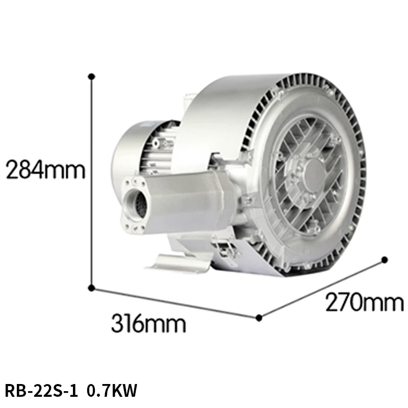 

RB-22S-1 Взрывозащищенный вихревой вентилятор высокого давления с двойной крыльчаткой и приводом переменной частоты для выдувания и всасывания