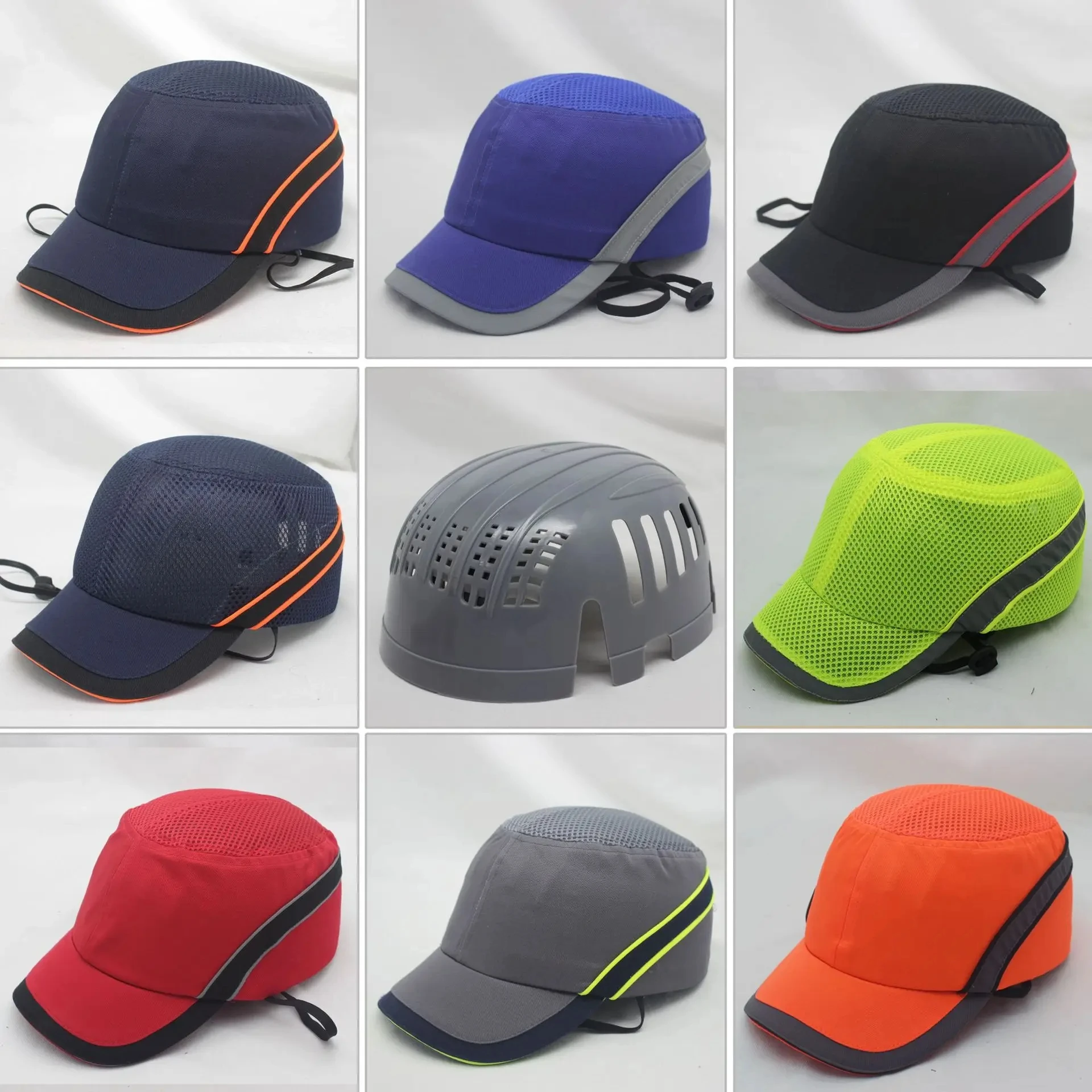 Nueva gorra de seguridad para el trabajo para el trabajo, fábrica, tienda, protección para la cabeza, casco protector de carcasa interior dura, estilo gorra de béisbol