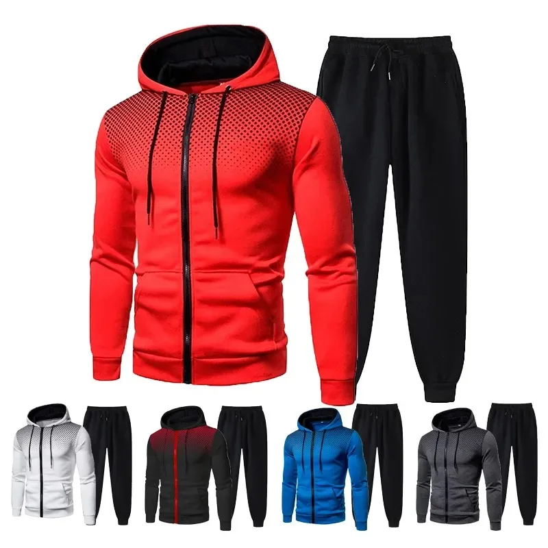 

New Fashion Tracksuit For Men Hoodie Fitness Gym Clothing Men Running Set Sportswear Jogger Men'S Tracksuit Winter Suit Sports