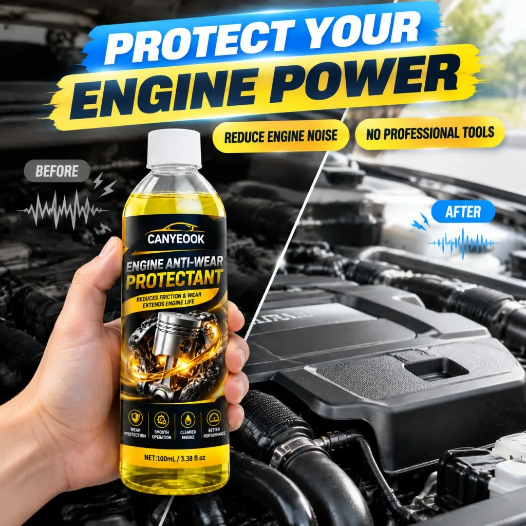 CANYEOOK Engine Anti-Wear Protection 100ml Noise Reducer Seal Crack Repair for Car Truck SUV No Tools Needed
