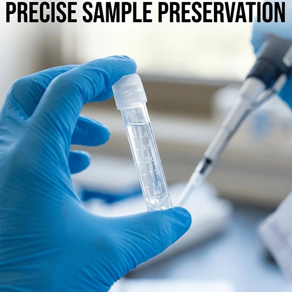 30Pcs Laboratory Screw-Top Cryogenic Tubes with Scale Markings, Suitable for Freezing and Storage, Low-Temperature Sample Preservation Tubes, Cell Strain Sampling Tubes, Consumables, Capacity 2Ml/3Ml/5Ml, Screw-Top Cryogenic Tubes with Scale Markings, Suitable for Freezing and Sample Storage, Low-Temperature Liquid Nitrogen Preservation Tubes