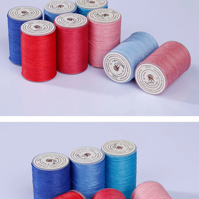 160M/Roll 0.35mm Thickness Waxed Thread For Hand Stitching Thread Flat Wax Leather Cord Round Waxed Handicraft Sewing Line Tools