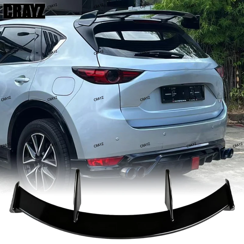 لمازدا CX-5 CX5 2018 2019 2020 2021 2023 2024 2025 سقف خلفي سبويلر الجناح ألياف الكربون جذع الشفاه الجناح سبويلر سيارة GT التصميم