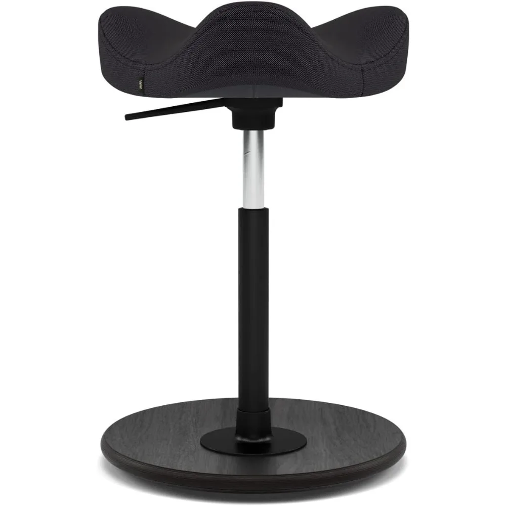 Move Tilting Saddle Stool (Black Revive Fabric with Black Ash Base)